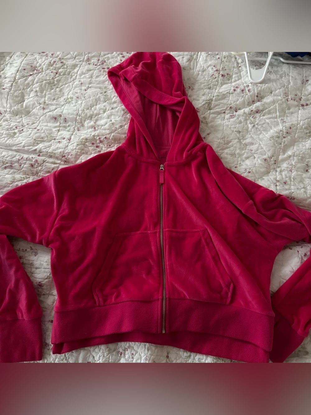 Women's Fuchsia Zip-Up Hoodie Jacket